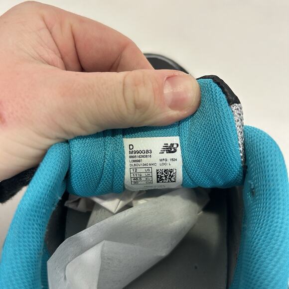 New Balance 990v3 “Black Grey Teal” Running Sneakers M990GB3 main image 6